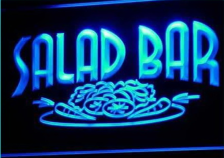 Salad Bar Cafe Enseigne Lumineuse Light Sign